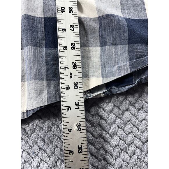 Orvis Shirt XL Mens Blue White Checkered Plaid Button Long Sleeve Cotton - Picture 7 of 13